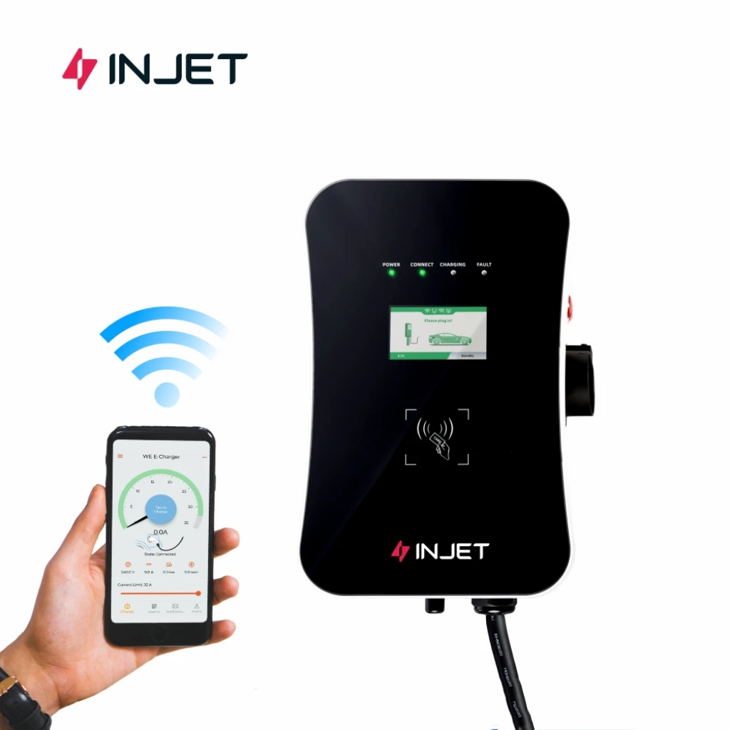 INJET 7kW Cargador De Autos With Load Balancing OEM 11kW OCPP 1.6j Electrico 22kW Type2 Public Charging Pole Charging Station
INJET 7kW Cargador De Autos With Load Balancing OEM 11kW OCPP 1.6j Electrico 22kW Type2 Public Charging Pole Charging Station