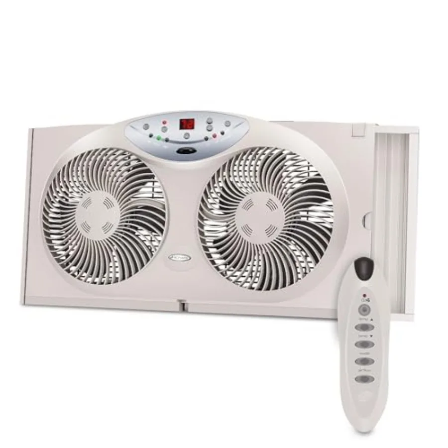 Window Fan with Reversible Airflow Blades 3-Speed Settings Programmable Thermostat LED Display Remote Control Fits 24 36" Windo
Window Fan with Reversible Airflow Blades 3-Speed Settings Programmable Thermostat LED Display Remote Control Fits 24 36" Windo
