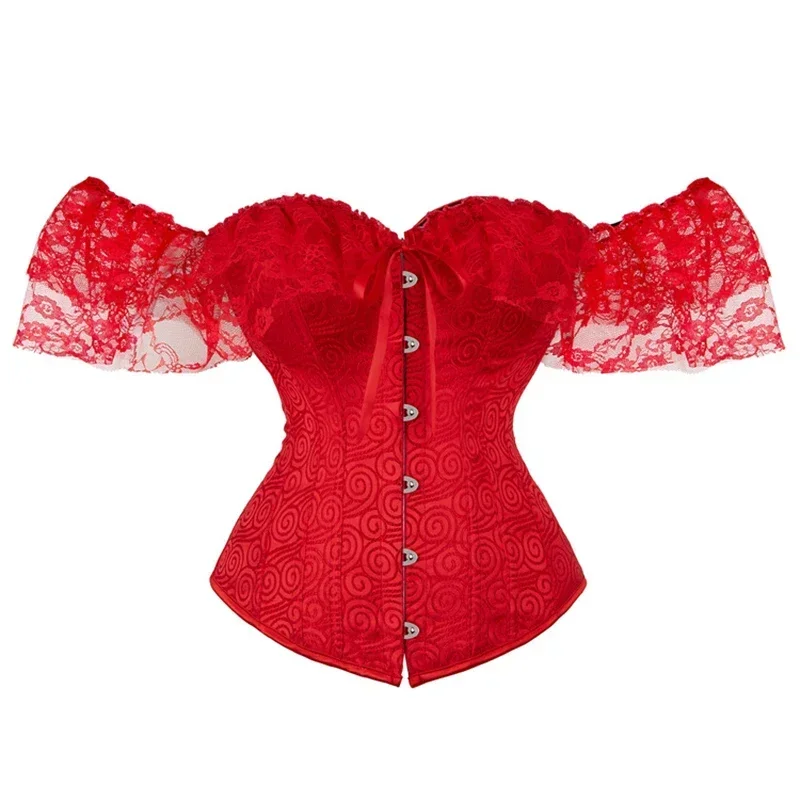 Vintage Corset Women Lace Flounce Slim Waist Fishbone Bandage Bustiers for Wedding Party Dress Shaping Top Harajuku
Vintage Corset Women Lace Flounce Slim Waist Fishbone Bandage Bustiers for Wedding Party Dress Shaping Top Harajuku
