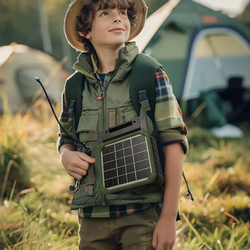 Solar Portable Electric Fan with LED Light 5200mAh Solar Cordless Tent Fan 4 Wind Speeds Solar Powered Camping Fan for Emergency
Solar Portable Electric Fan with LED Light 5200mAh Solar Cordless Tent Fan 4 Wind Speeds Solar Powered Camping Fan for Emergency