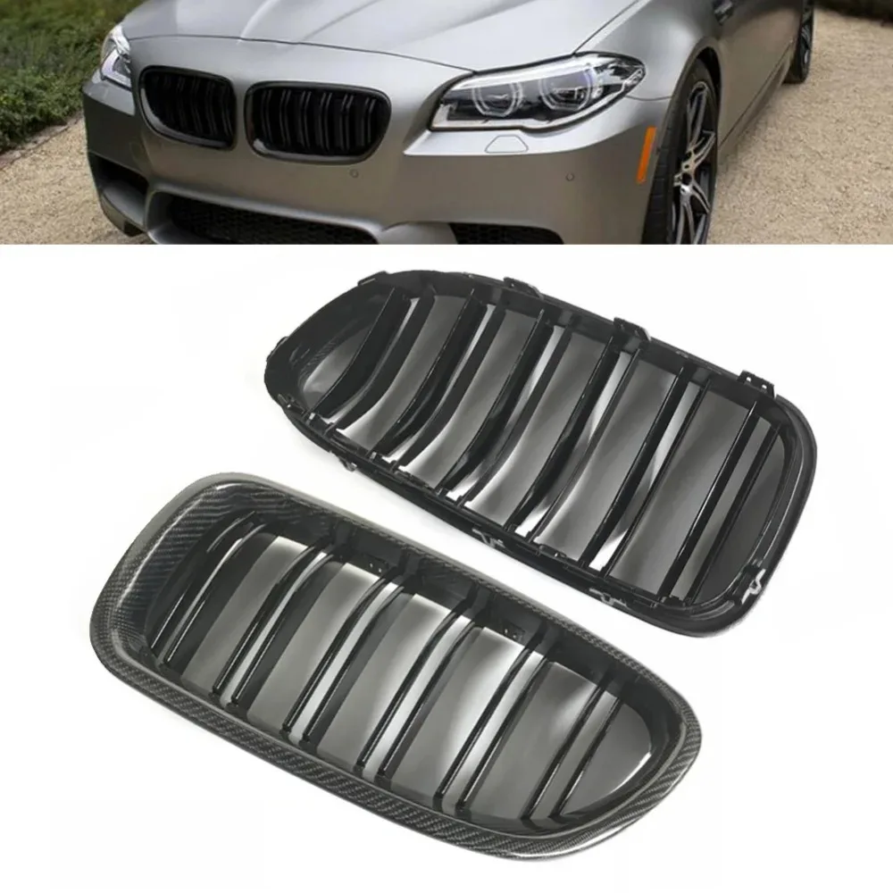 2Pcs Carbon Fiber Style Car Front Grilles Dual Slat Grill For BMW 5 Series F10 F11 2010 2011 2012 2013 2014 2015 2016
2Pcs Carbon Fiber Style Car Front Grilles Dual Slat Grill For BMW 5 Series F10 F11 2010 2011 2012 2013 2014 2015 2016