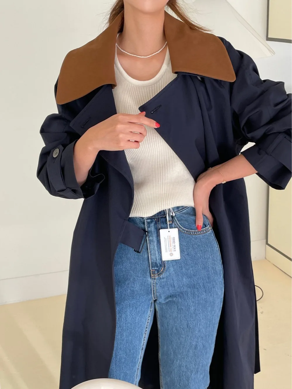 Chic Oversized Knee-Length Coat Women's Loose Fit Long Coat Open Collar Autumn New Sle High Faion Sensation Streetwear
Chic Oversized Knee-Length Coat Women's Loose Fit Long Coat Open Collar Autumn New Sle High Faion Sensation Streetwear