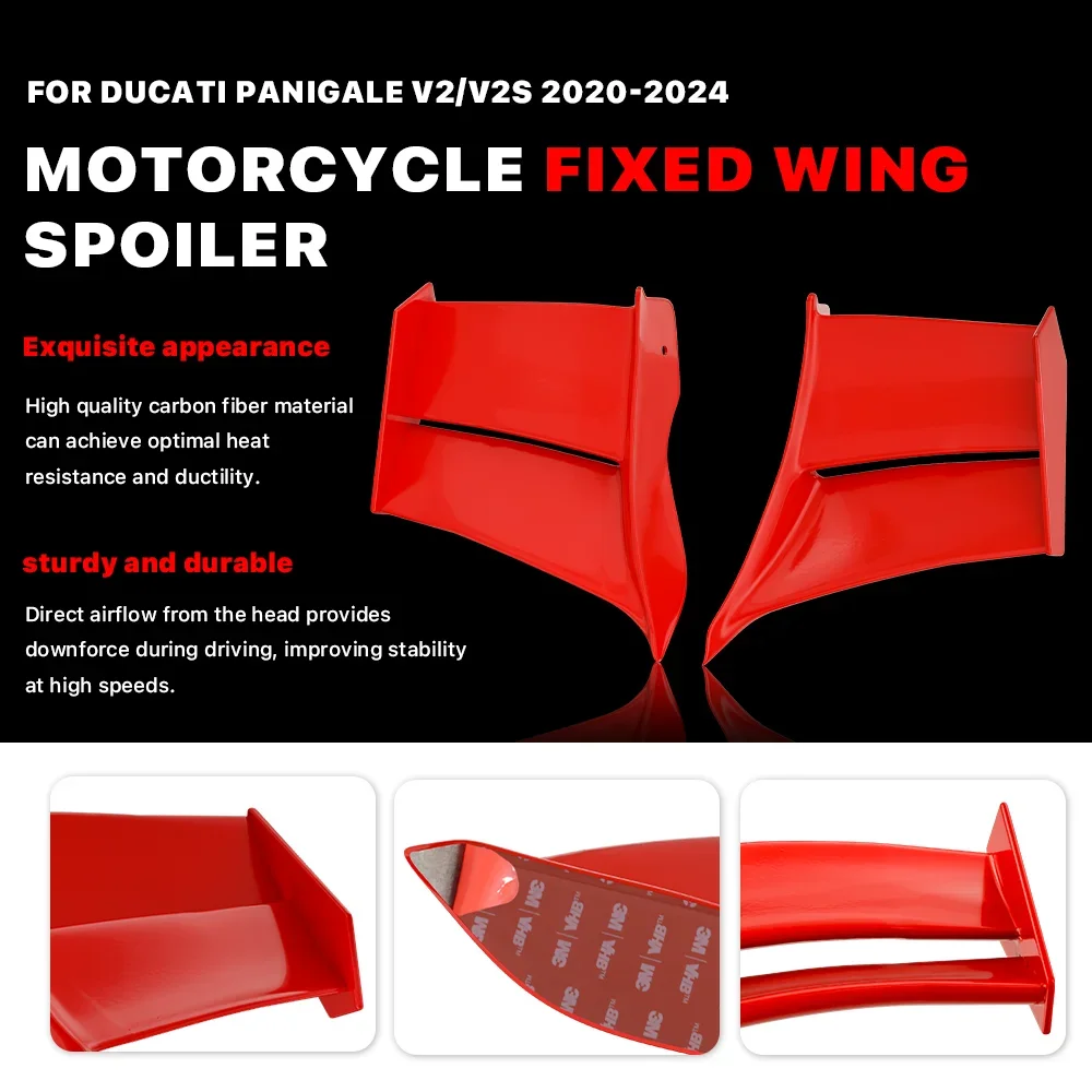 New Motorcycle Fixed Wing Aerodynamic Spoiler Suitable For Ducati Panigale V2 V2S V2R 2020-2024 Fixed Wing ABS Carbon Paint
New Motorcycle Fixed Wing Aerodynamic Spoiler Suitable For Ducati Panigale V2 V2S V2R 2020-2024 Fixed Wing ABS Carbon Paint