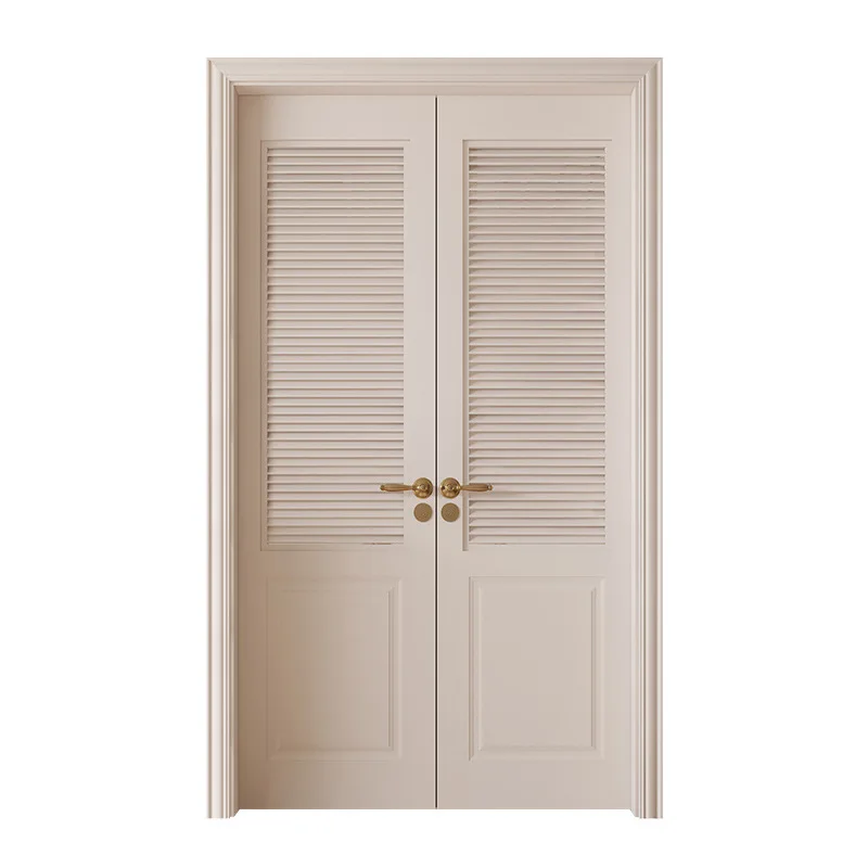 Chaosheng custom light French solid wood baking paint white louver double door room indoor ventilation opposite door
Chaosheng custom light French solid wood baking paint white louver double door room indoor ventilation opposite door