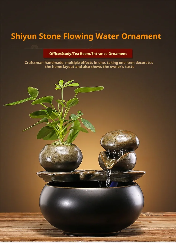Ceramic Water Fountain Indoor Decor Zen Drinker For Desktop Waterfall Waterer Tank Landscape Decor Pet Fountain Flowing Water
Ceramic Water Fountain Indoor Decor Zen Drinker For Desktop Waterfall Waterer Tank Landscape Decor Pet Fountain Flowing Water