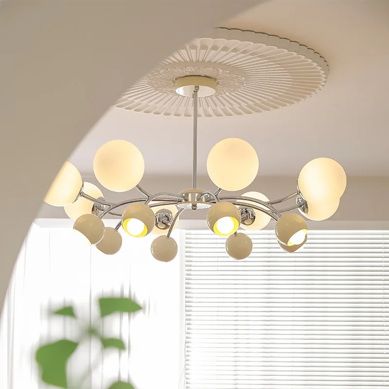 Living room chandelier medieval Bauhaus cream wind new creative magic bean hall light modern simple atmosphere led light
Living room chandelier medieval Bauhaus cream wind new creative magic bean hall light modern simple atmosphere led light