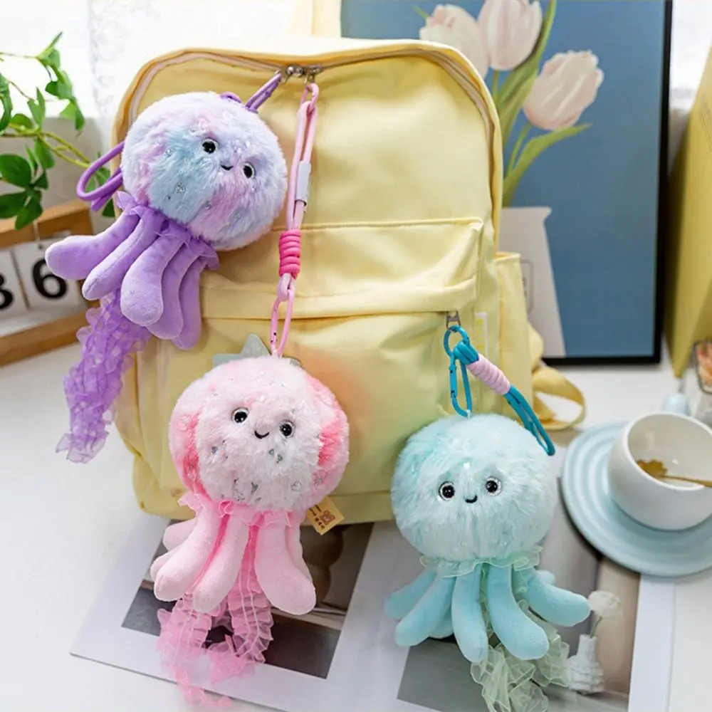 Silk Ribbon Lovely Jellyfish Keychain Creative Dreamy Marine Organism Pendant Octopus Color Plush Jellyfish Pendant Accessory
Silk Ribbon Lovely Jellyfish Keychain Creative Dreamy Marine Organism Pendant Octopus Color Plush Jellyfish Pendant Accessory