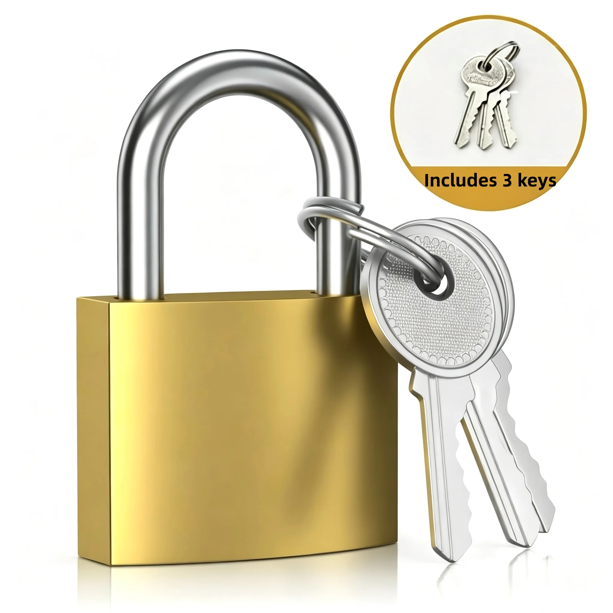 Small 48mm Metal Padlock with Keys, Waterproof Security Lock for Luggage, Locker, Backpack & Boxes
Small 48mm Metal Padlock with Keys, Waterproof Security Lock for Luggage, Locker, Backpack & Boxes