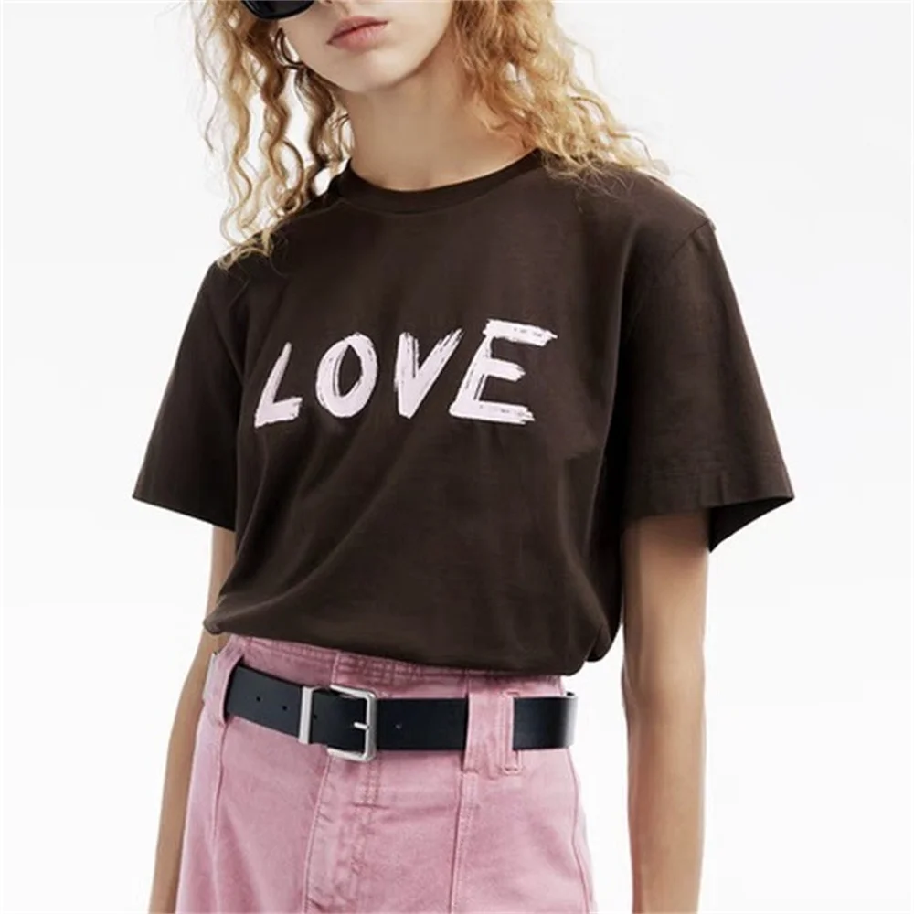 New Summer Letters Print Women Cotton T-shirt Short-sleeved Round Neck Tee Female Versatile T shirts Top
New Summer Letters Print Women Cotton T-shirt Short-sleeved Round Neck Tee Female Versatile T shirts Top