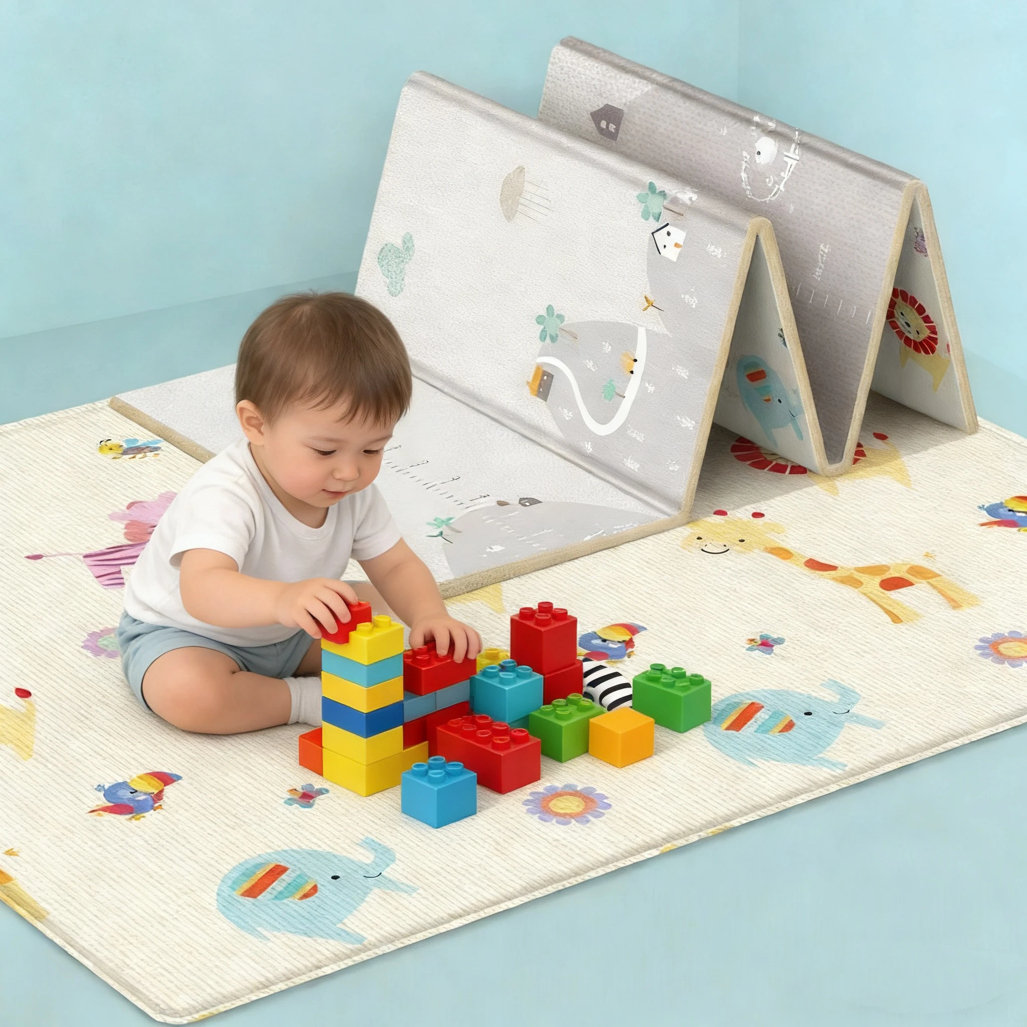 Baby Folding Crawling Activity Mat Kids Cartoon Waterproof Crawling Game Carpet Double-sided Children's Carpet Soft Foam Pad
Baby Folding Crawling Activity Mat Kids Cartoon Waterproof Crawling Game Carpet Double-sided Children's Carpet Soft Foam Pad