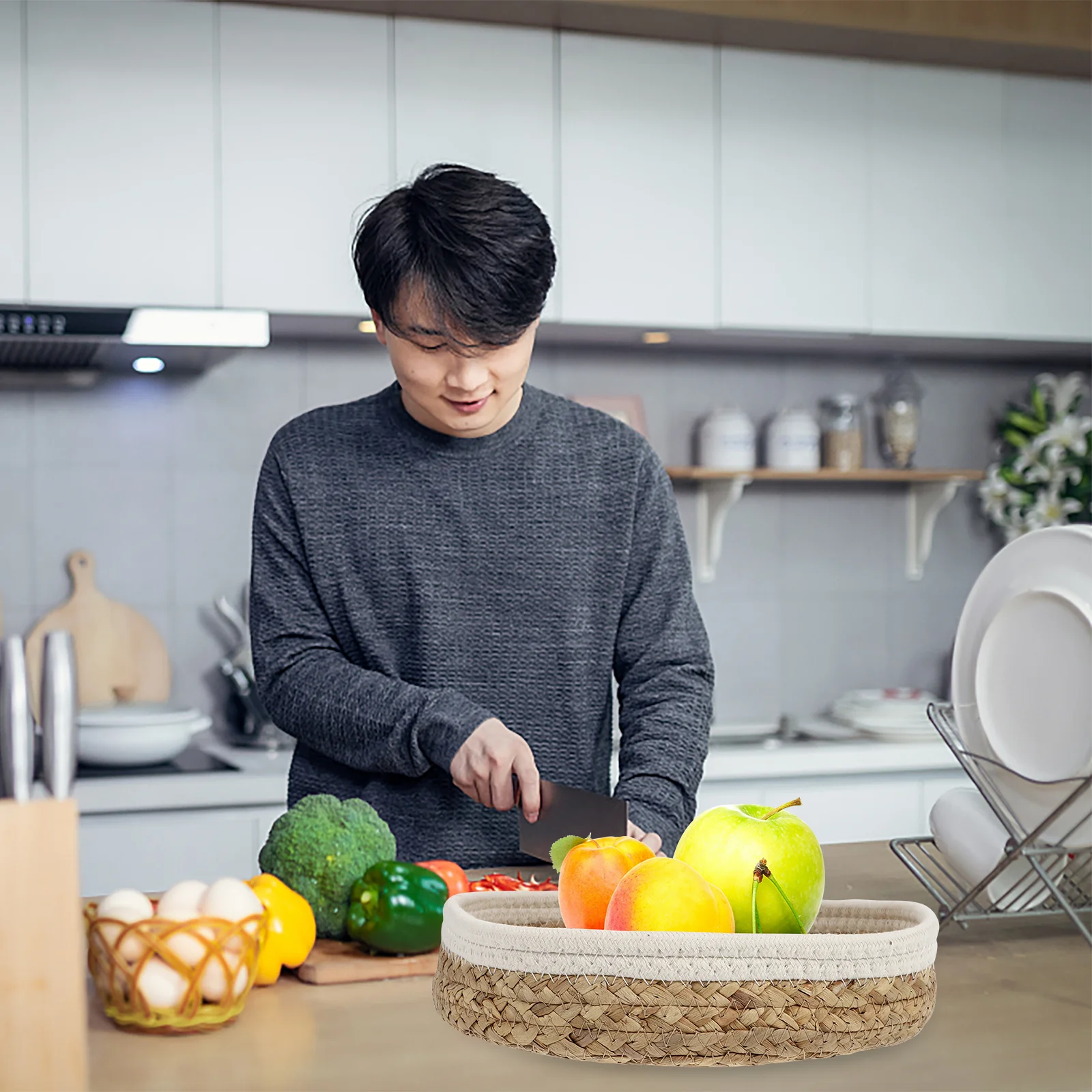 Straw Woven Natural Storage Container Fruit ganizer Kitchen Pantry Storage Basket Home Fruit ganizer Decorative Box
Straw Woven Natural Storage Container Fruit ganizer Kitchen Pantry Storage Basket Home Fruit ganizer Decorative Box