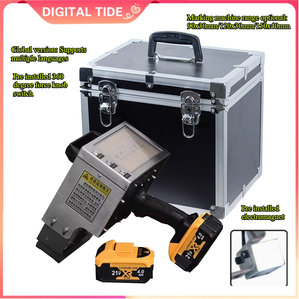 Электрическая маркировочная машина с точечным штифтом, электрическая маркировочная машина, электрическая маркировочная машина, диапазон 90x30 мм/120x30 мм/150x40 мм с магнитом
Электрическая маркировочная машина с точечным штифтом, электрическая маркировочная машина, электрическая маркировочная машина, диапазон 90x30 мм/120x30 мм/150x40 мм с магнитом