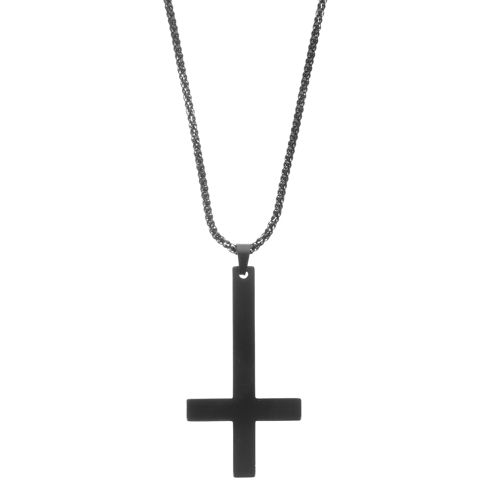 Stainless Steel Inverted Cross Pendant Church Prayer Necklace Personalized Men's Jewelry (Black) Women for Crosses
Stainless Steel Inverted Cross Pendant Church Prayer Necklace Personalized Men's Jewelry (Black) Women for Crosses