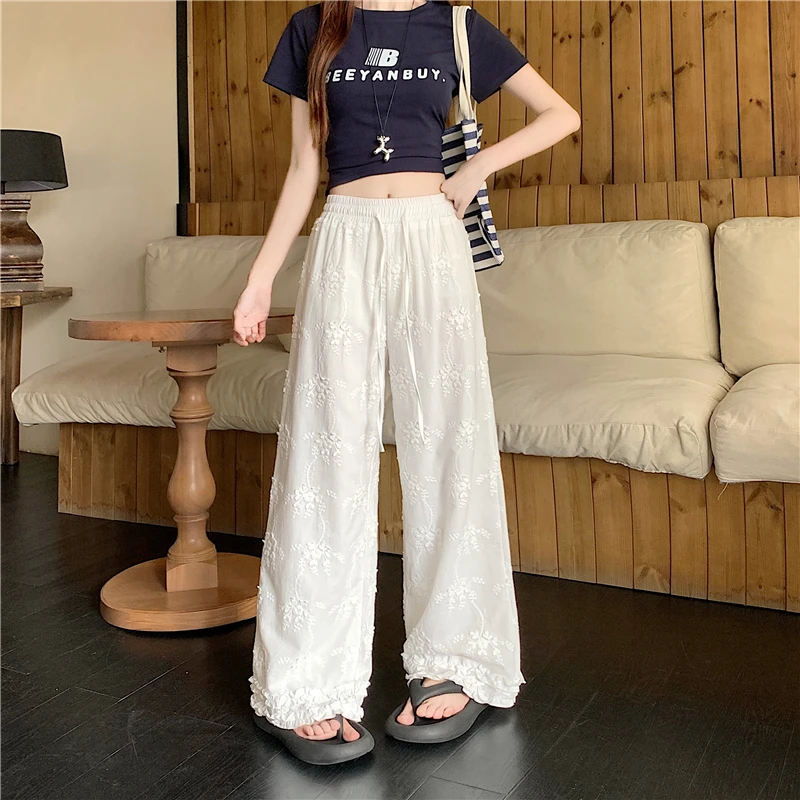 Женские широкие брюки-палаццо 2026 года, весна-лето, тонкие, с вышивкой, длинные, повседневные, с защитой от солнца, с узором в виде листьев дерева Treenut
Женские широкие брюки-палаццо 2026 года, весна-лето, тонкие, с вышивкой, длинные, повседневные, с защитой от солнца, с узором в виде листьев дерева Treenut