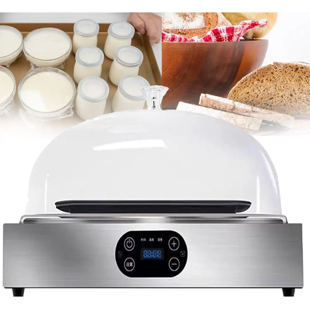 40L Single Layer Bread Proofer Box with Stainless Steel Liner, Humidity Control, Adjustable Temperature, 99H Timer