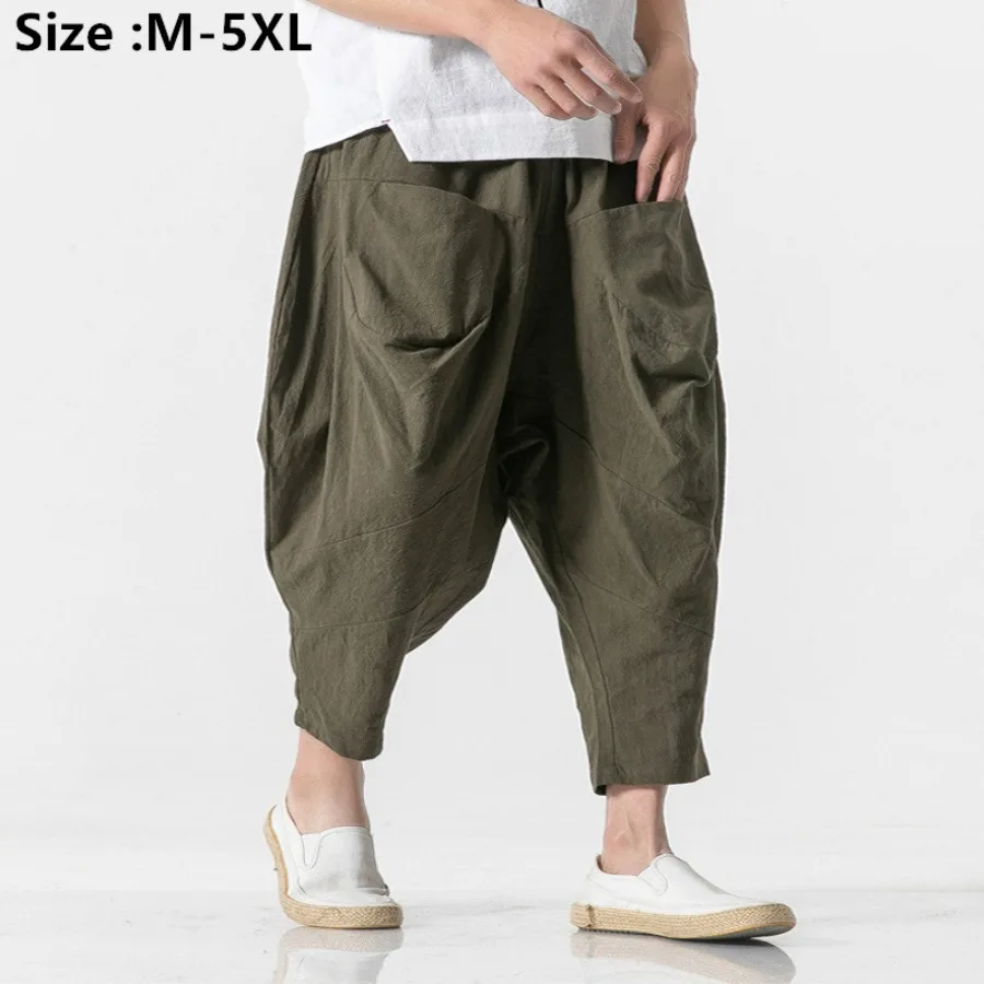 2026 Men's Linen Wide Crotch Harem Pants Summer Men Cotton Chinese Style Ankle-Length Pants Male Wide-Legged Bloomers Trousers
2026 Men's Linen Wide Crotch Harem Pants Summer Men Cotton Chinese Style Ankle-Length Pants Male Wide-Legged Bloomers Trousers