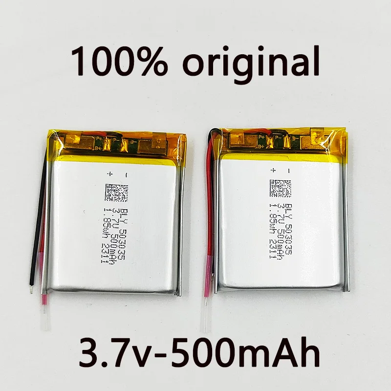 3.7V 500mAh 503035 LiPo Rechargeable Battery Lithium Polymer for Camera GPS Bluetooth Speaker LED Light Recorder MP4
3.7V 500mAh 503035 LiPo Rechargeable Battery Lithium Polymer for Camera GPS Bluetooth Speaker LED Light Recorder MP4