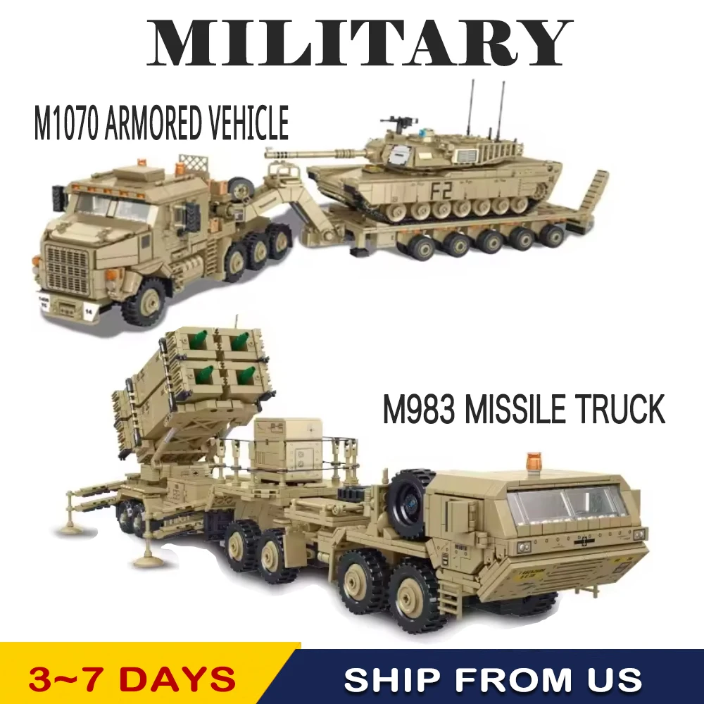 Military MOC 3482pcs M1070 Armored Vehicle M1A2 Tank Trasport Truck Building Blocks World wars Technical Bricks Toys Boys Adult
Military MOC 3482pcs M1070 Armored Vehicle M1A2 Tank Trasport Truck Building Blocks World wars Technical Bricks Toys Boys Adult