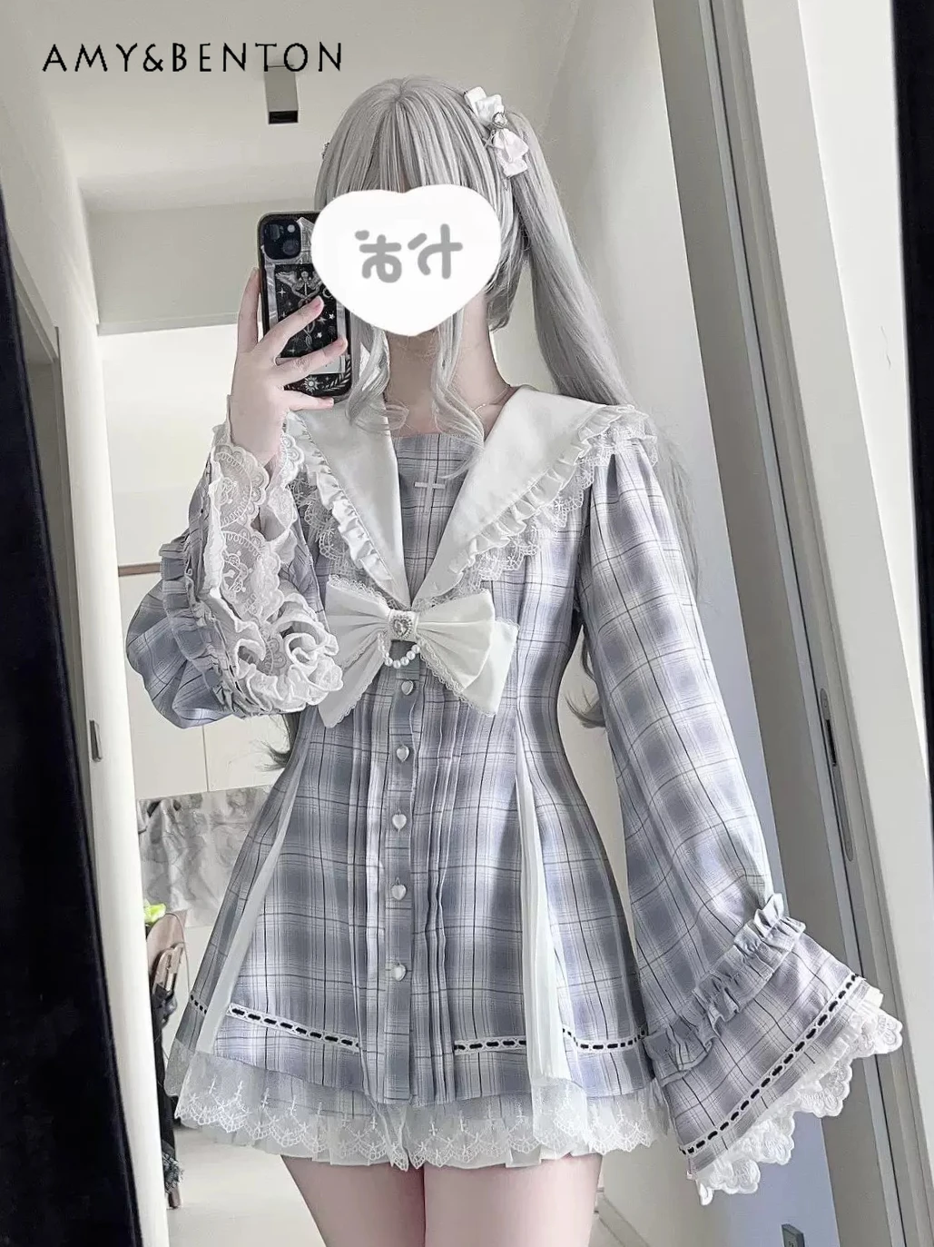 Japanese Mine Series Mass-produced Lolita Long-sleeved Op Dress Sweet Cool Girl Bow Navy Collar Plaid Dress Shorts Two-piece Set
Japanese Mine Series Mass-produced Lolita Long-sleeved Op Dress Sweet Cool Girl Bow Navy Collar Plaid Dress Shorts Two-piece Set