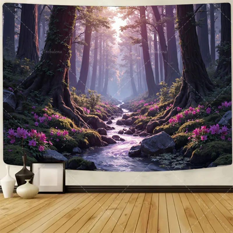 1pc Wall Tapestry Enchanted Forest Stream Tapestry - Nature Landscape Wall Art Decor
1pc Wall Tapestry Enchanted Forest Stream Tapestry - Nature Landscape Wall Art Decor