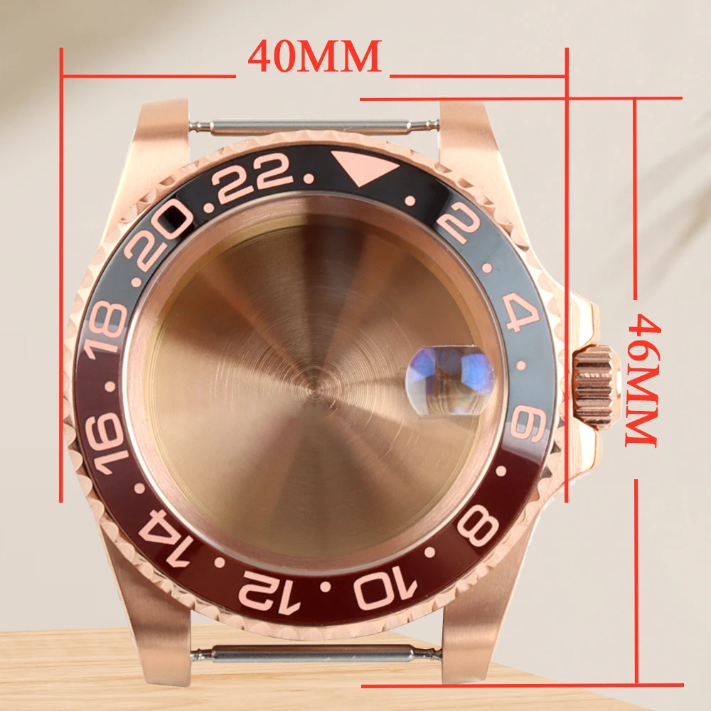 Rose Gold PVD NH35 Case Sapphire Glass for SUB GMT NH34 NH35 NH36 NH38 movement Stainless steel 28.5mm Dial Waterproof Cases
Rose Gold PVD NH35 Case Sapphire Glass for SUB GMT NH34 NH35 NH36 NH38 movement Stainless steel 28.5mm Dial Waterproof Cases