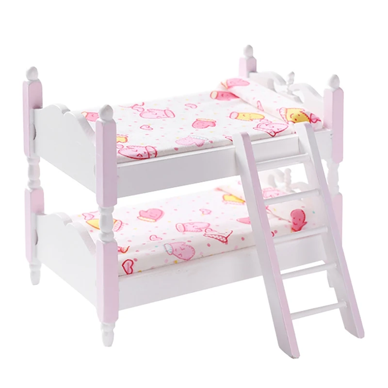 1/12 Dollhouse Miniature Accessories Mini Wooden Bunk Bed Simulation Furniture Model For Doll House Decoration
1/12 Dollhouse Miniature Accessories Mini Wooden Bunk Bed Simulation Furniture Model For Doll House Decoration