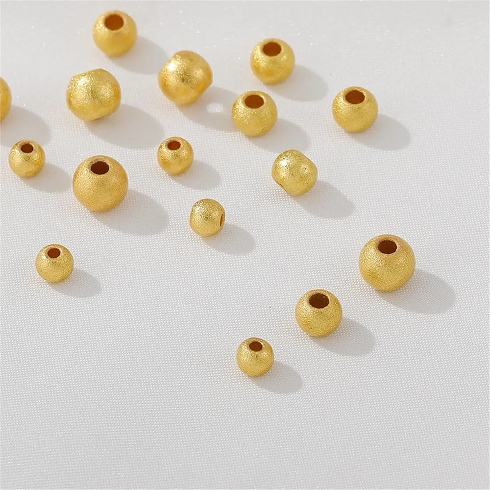 Sand Gold Matte Round Bead Spacer Loose Bead DIY Handmade Beaded Bracelet Necklace Jewelry Material Accessories
Sand Gold Matte Round Bead Spacer Loose Bead DIY Handmade Beaded Bracelet Necklace Jewelry Material Accessories