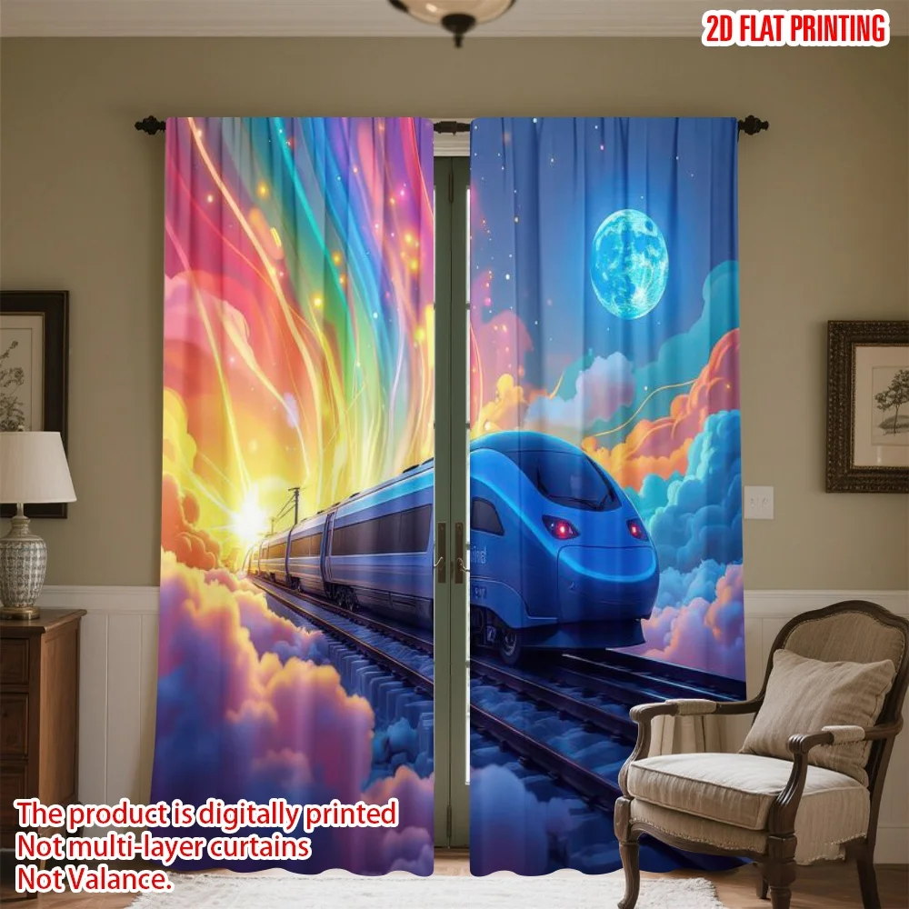 2D flat printing 2pcs Drapes Colorful Train Journey Digital Printed Polyester Drapes Festive Curtains Use for Indoor
2D flat printing 2pcs Drapes Colorful Train Journey Digital Printed Polyester Drapes Festive Curtains Use for Indoor