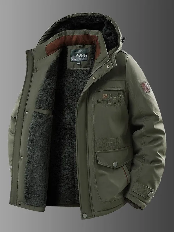 Мужская зимняя утепленная куртка из хлопка на флисовой подкладке с капюшоном, средней длины, повседневная, теплая, защитная, приталенного кроя, с длинными рукавами
Мужская зимняя утепленная куртка из хлопка на флисовой подкладке с капюшоном, средней длины, повседневная, теплая, защитная, приталенного кроя, с длинными рукавами