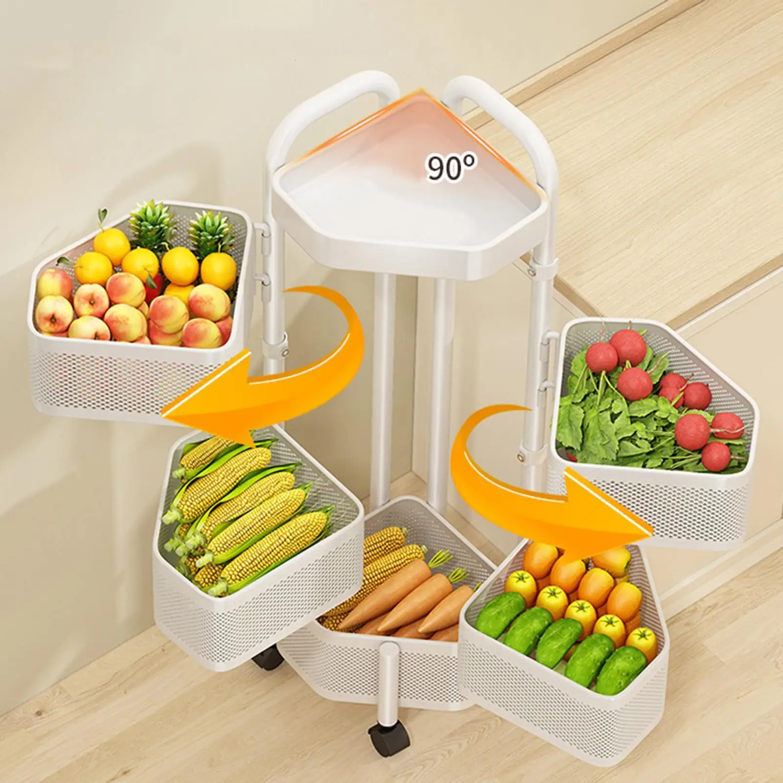 Rotating Storage Rack 5 Tier Versatile Removable Rolling Trolley Storage Rack for Bedroom Kitchen Office Living Room Bathroom
Rotating Storage Rack 5 Tier Versatile Removable Rolling Trolley Storage Rack for Bedroom Kitchen Office Living Room Bathroom