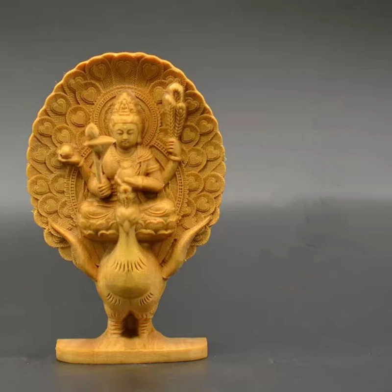 Exquisite boxwood carving peacock Ming Wang solid wood carving mini statue handicrafts and ornaments
Exquisite boxwood carving peacock Ming Wang solid wood carving mini statue handicrafts and ornaments
