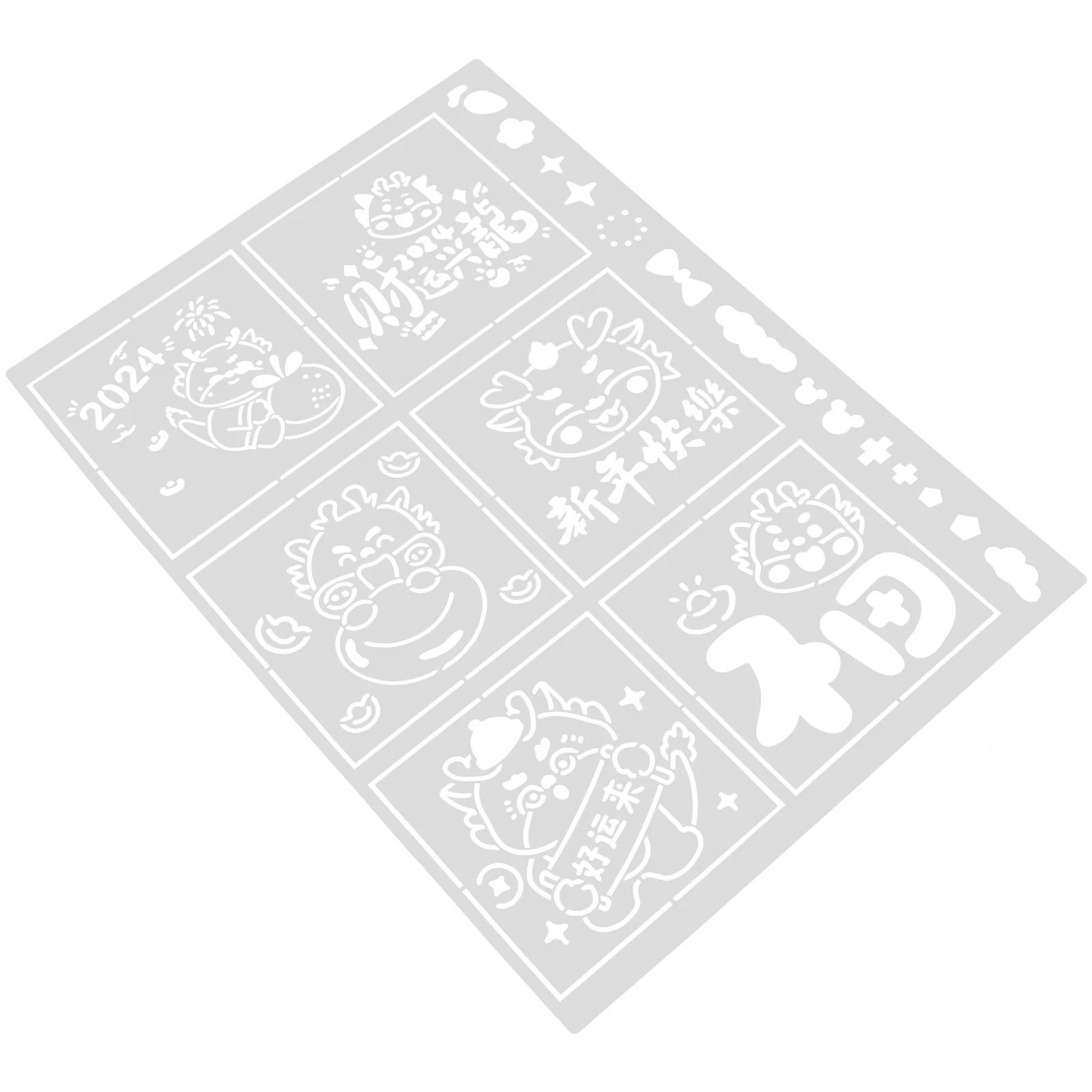 New Year Decorative Painting Templates Reusable PET Material Safety Drawing Stencils Crafts Gift Idea Lightweight
New Year Decorative Painting Templates Reusable PET Material Safety Drawing Stencils Crafts Gift Idea Lightweight