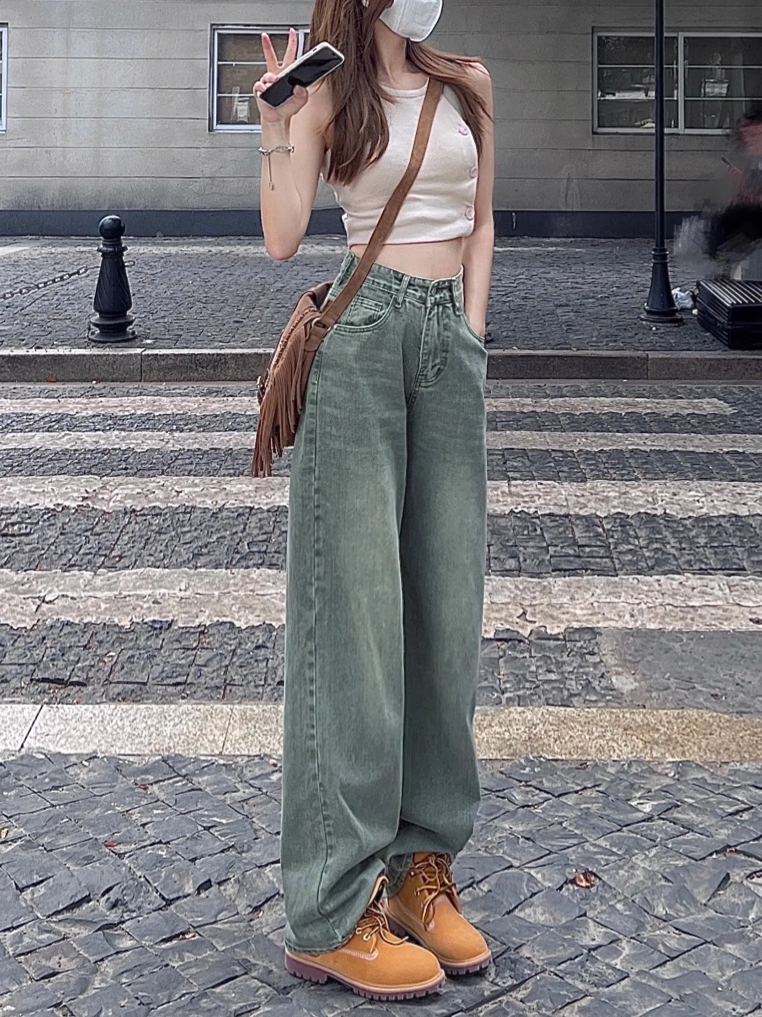 High Waist Wide Leg Green Jeans Women's Spring Autumn 2024 New plus Size Loose Straight Long Pants Casual Fashion
High Waist Wide Leg Green Jeans Women's Spring Autumn 2024 New plus Size Loose Straight Long Pants Casual Fashion