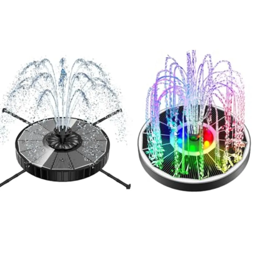 Solar Fountain for Bird Bath Adjust Water Height+ Solar Water Fountain Colorful Lights
Solar Fountain for Bird Bath Adjust Water Height+ Solar Water Fountain Colorful Lights