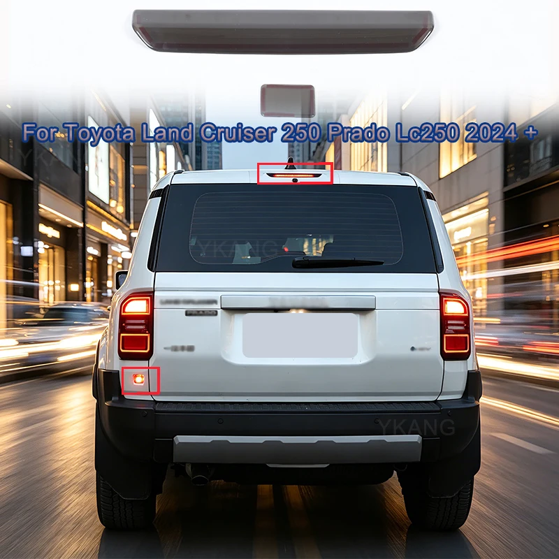 For Toyota Land Cruiser 250 Prado LC250 2024 Smoke Black Car Rear High Brake Light Lamp Decoration Cover Rear fog light sticker
For Toyota Land Cruiser 250 Prado LC250 2024 Smoke Black Car Rear High Brake Light Lamp Decoration Cover Rear fog light sticker