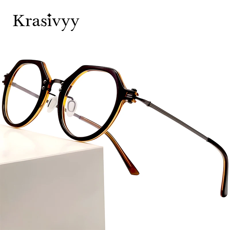 Krasivyy Luxury Titanium Glasses Frame Women Acetate Irregular Round Prescription Eyeglasses Men Italy Brand Designer Eyewear
Krasivyy Luxury Titanium Glasses Frame Women Acetate Irregular Round Prescription Eyeglasses Men Italy Brand Designer Eyewear