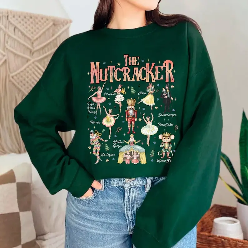 Весенне-осенний рождественский балетный свитшот «Щелкунчик», сахарная слива, сказочная рождественская женская праздничная толстовка, свитер с длинным рукавом
Весенне-осенний рождественский балетный свитшот «Щелкунчик», сахарная слива, сказочная рождественская женская праздничная толстовка, свитер с длинным рукавом