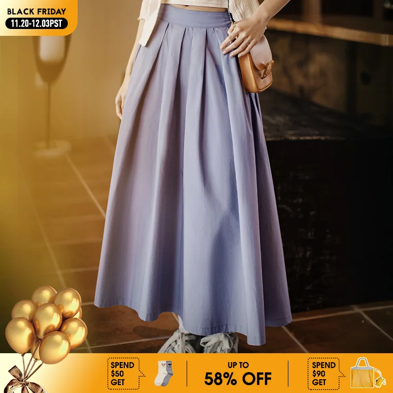 Maden Solid Color Elastic Waist Pleated Skirt Women's Spring Japanese Style A-Line Cargo Skirt Versatile Zip-Up Casual Skirt
Maden Solid Color Elastic Waist Pleated Skirt Women's Spring Japanese Style A-Line Cargo Skirt Versatile Zip-Up Casual Skirt