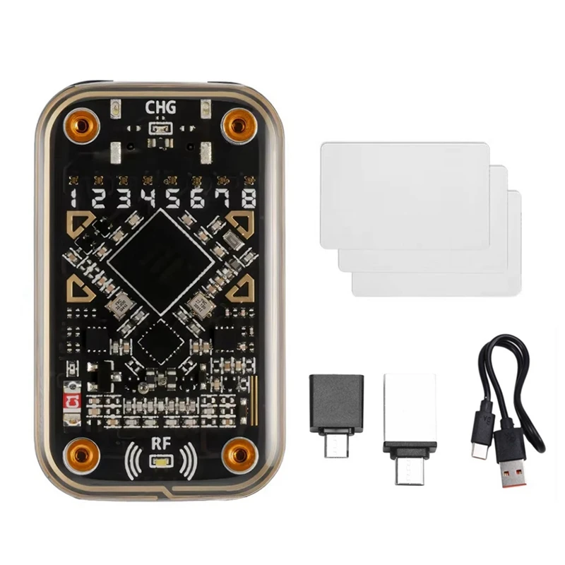 Y45A-Chameleon Ultra RFID Считыватель смарт-чипов + 3Xuid-карт Бесконтактный эмулятор смарт-карт 125 кГц 13,56 МГц Декодирование значка
Y45A-Chameleon Ultra RFID Считыватель смарт-чипов + 3Xuid-карт Бесконтактный эмулятор смарт-карт 125 кГц 13,56 МГц Декодирование значка