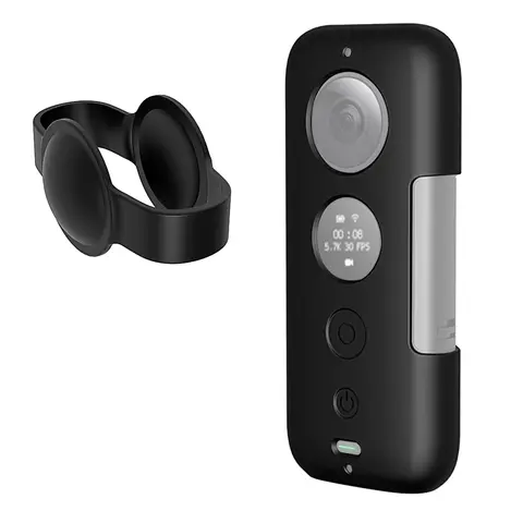 PULUZ Custodia protettiva antigraffio per Insta360 One X Custodia per lenti in silicone per Insta 360 One X Accessori per fotocamera panoramica
