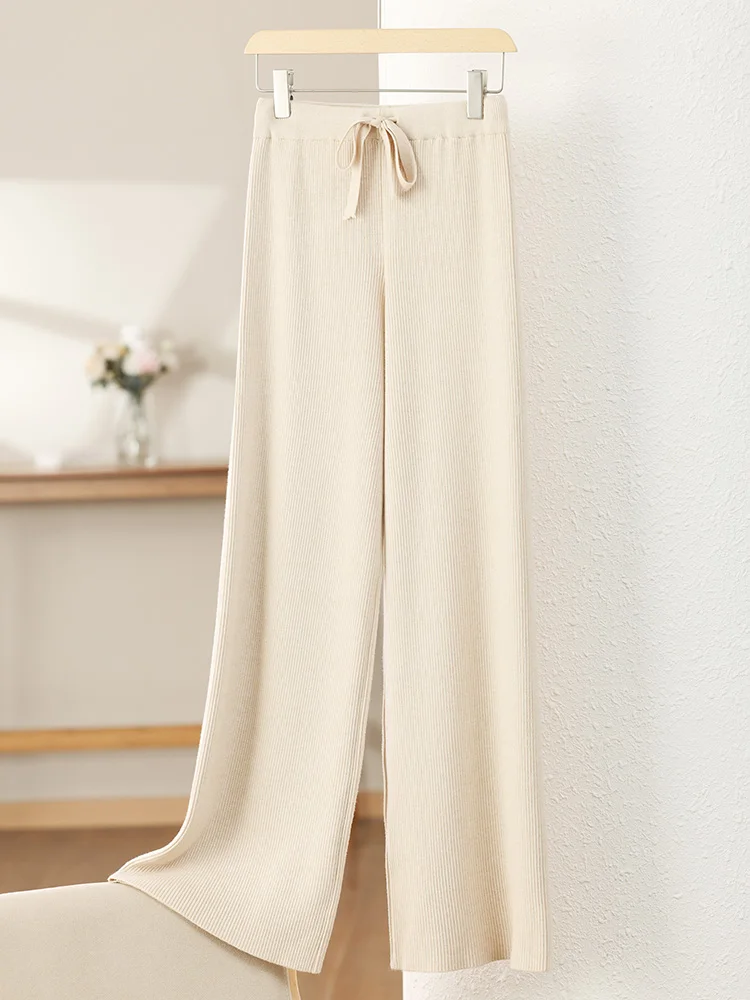 Шерстяные вязаные брюки с высокой талией и широкими штанинами, прямого кроя, универсальные, свободные, осенне-зимние, новинка, женская мода
Шерстяные вязаные брюки с высокой талией и широкими штанинами, прямого кроя, универсальные, свободные, осенне-зимние, новинка, женская мода