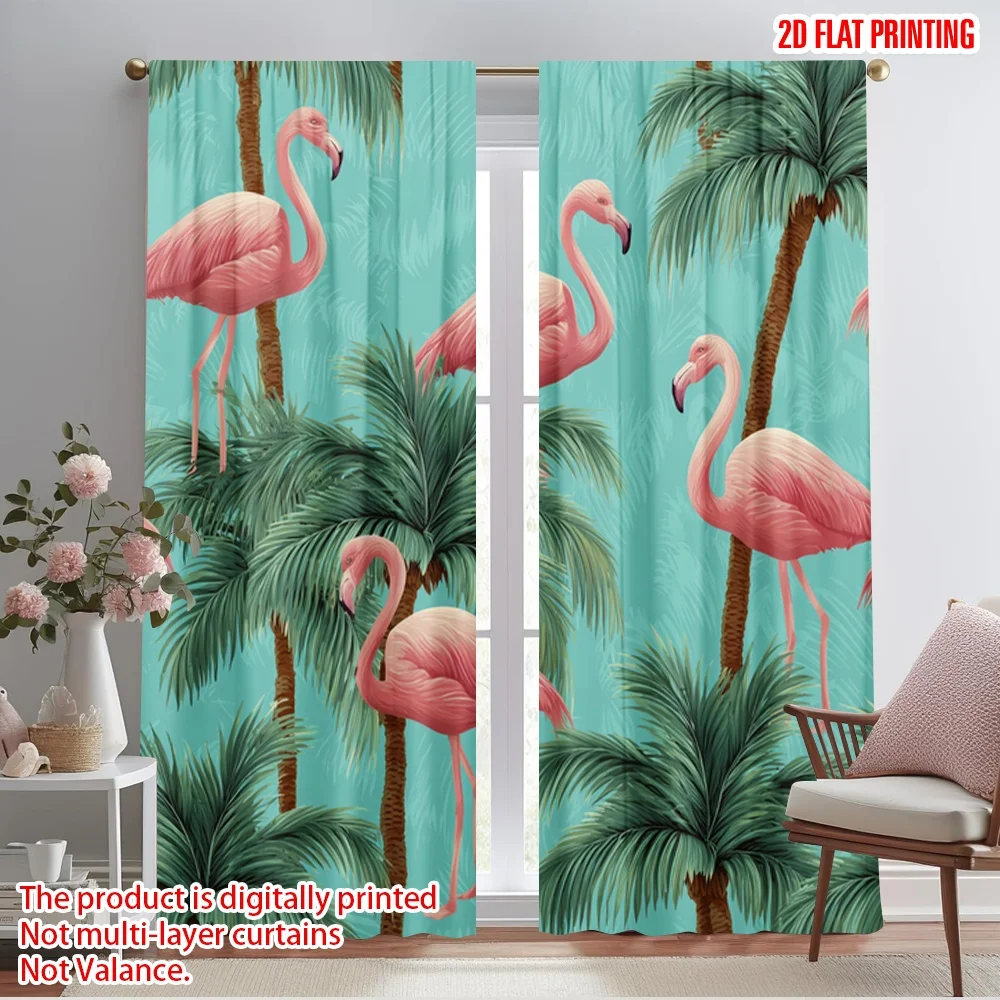 2pcs 2D flat printing Party Curtains Flamingo Palm Tree Tropical Ocean 100% Polyester Without Electricity Festive Holiday for
2pcs 2D flat printing Party Curtains Flamingo Palm Tree Tropical Ocean 100% Polyester Without Electricity Festive Holiday for