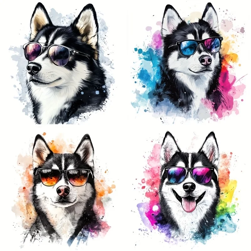 4Pcs Husky Glasses Stickers, Transparent Vinyl, Anti Scratch Watercolor Decals for Car Motorcycle Bumper, Cute Pet Decor
4Pcs Husky Glasses Stickers, Transparent Vinyl, Anti Scratch Watercolor Decals for Car Motorcycle Bumper, Cute Pet Decor