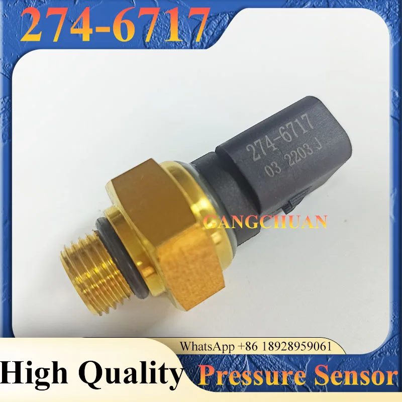 High Quality 274-6717 2746717 Pressure Sensor for Excavator Machinery 345 CAT349D C7 C9 C12 C13 C15 Excavator Parts
High Quality 274-6717 2746717 Pressure Sensor for Excavator Machinery 345 CAT349D C7 C9 C12 C13 C15 Excavator Parts