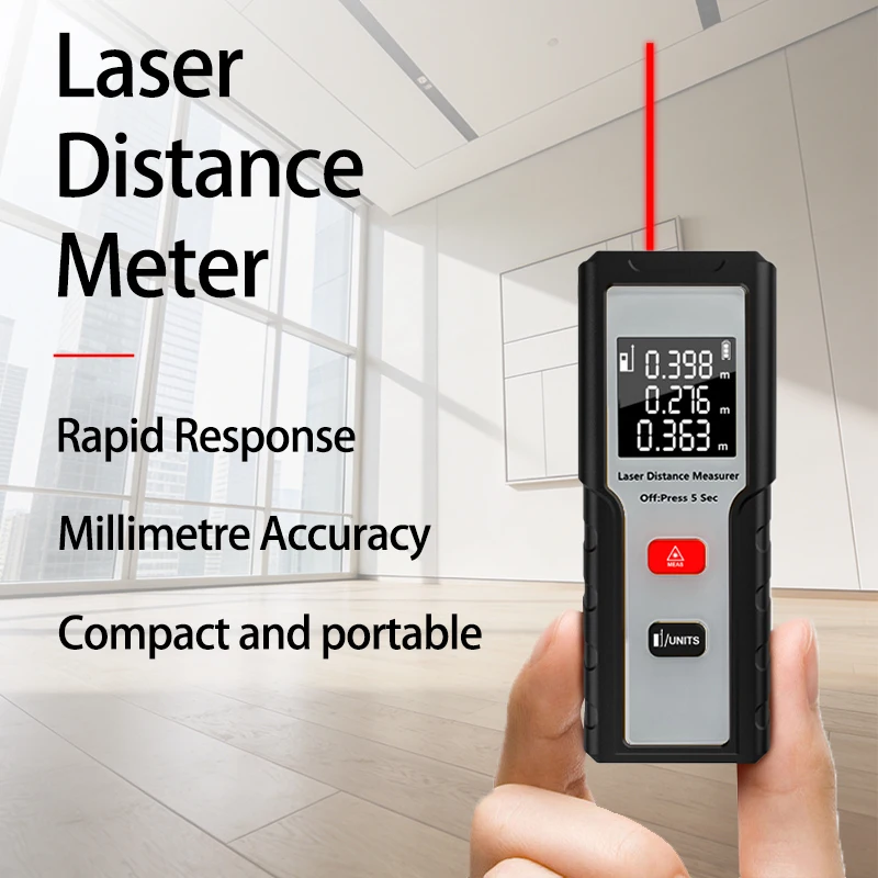 1PC High-Precision Mini Laser Distance Meter, High definition backlit digital display,Construction and Home Decor
1PC High-Precision Mini Laser Distance Meter, High definition backlit digital display,Construction and Home Decor