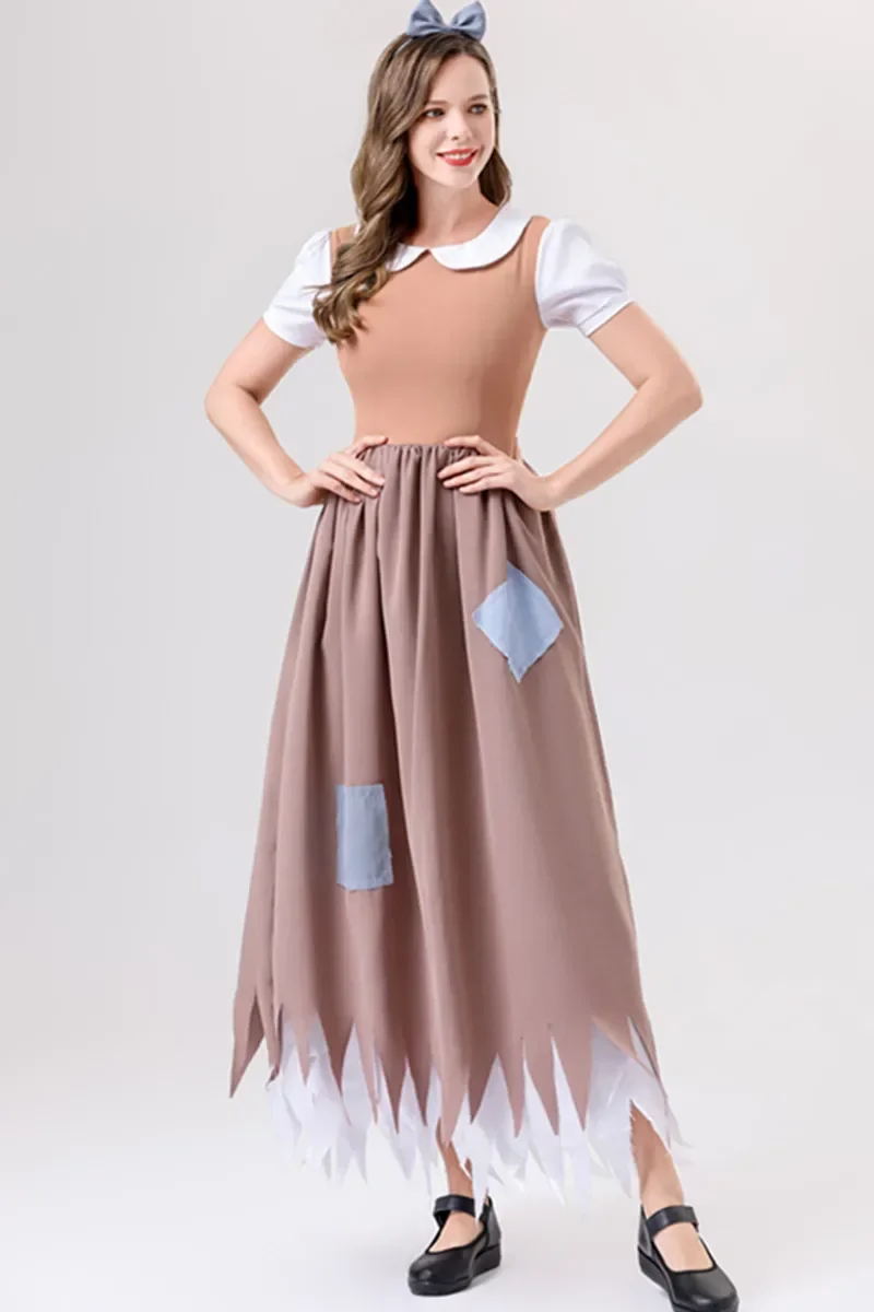 Costume de Cosplay de Princesse Cendrillon, Tenue de Carnaval de Pourim, Robe de Barrage d'Épouvantail
Costume de Cosplay de Princesse Cendrillon, Tenue de Carnaval de Pourim, Robe de Barrage d'Épouvantail
