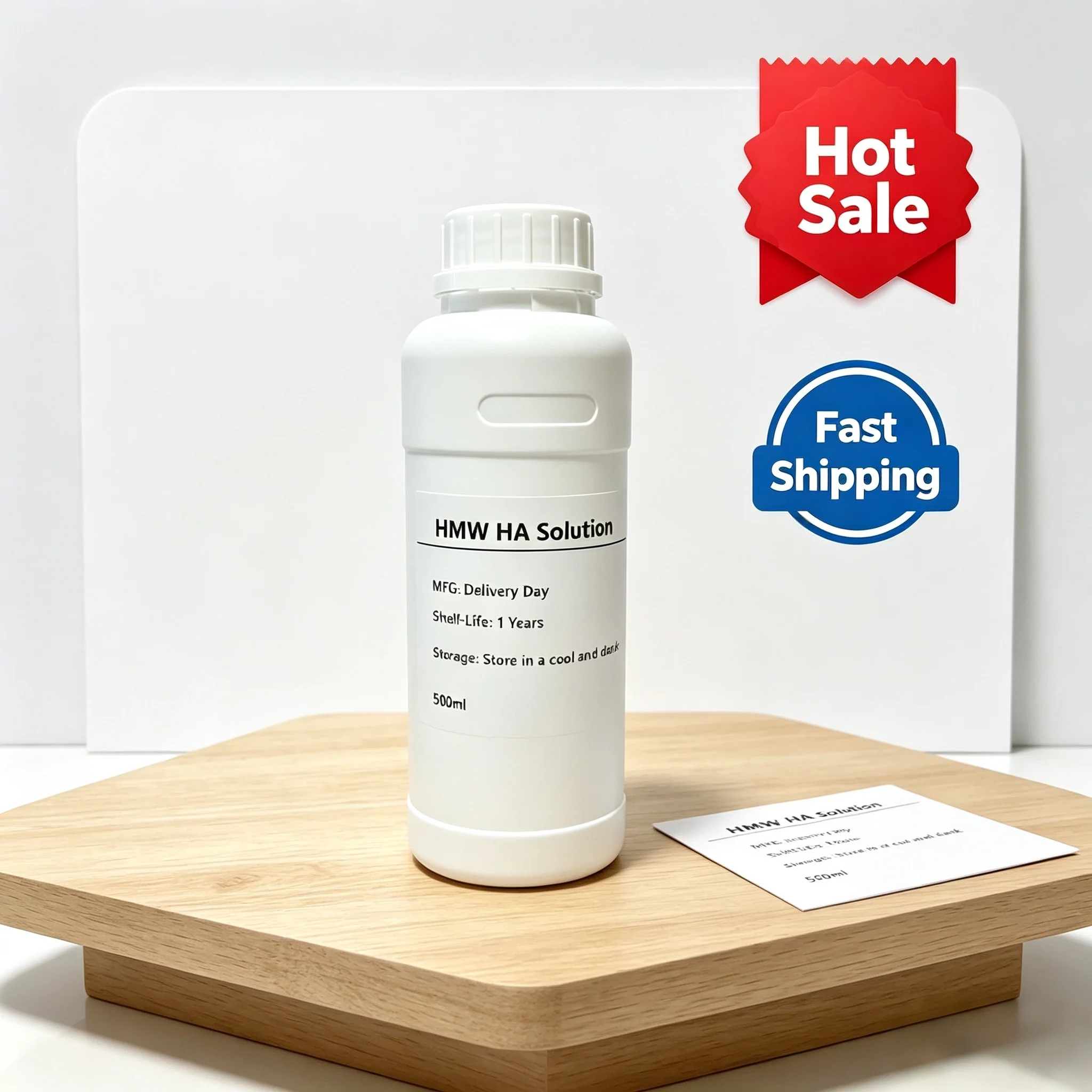 500ml High Molecular Weight HA Solution HMW Sodium Hyaluronate Solution Cosmetic Humectant Skin Care Raw Material
500ml High Molecular Weight HA Solution HMW Sodium Hyaluronate Solution Cosmetic Humectant Skin Care Raw Material