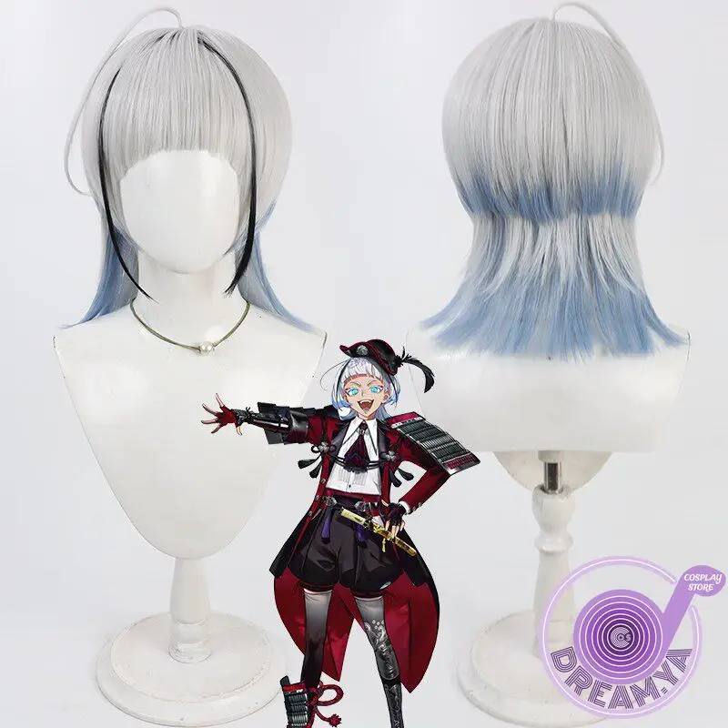 Kuki Masamune Cosplay Wig Touken Ranbu Gray Blue Short Heat Resistant Synthetic Hair Halloween Party Role Play Carnival Wig Cap
Kuki Masamune Cosplay Wig Touken Ranbu Gray Blue Short Heat Resistant Synthetic Hair Halloween Party Role Play Carnival Wig Cap