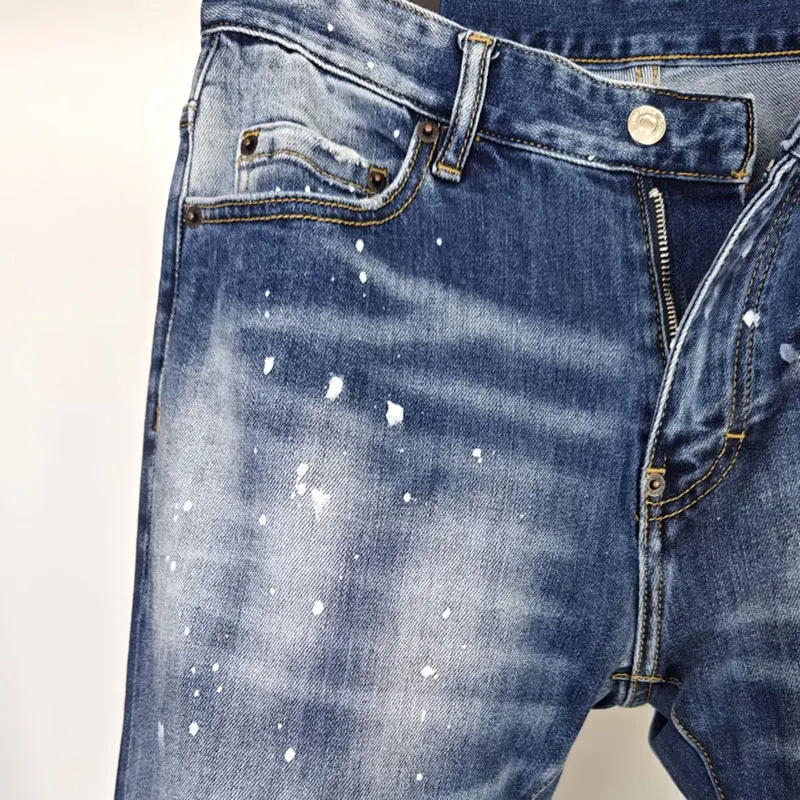 High Street Fashion New Men's Jeans Wrinkle Painted Water Washed Elastic Slimming Retro Blue Jeans Hip Hop Brand Pants Hombre
High Street Fashion New Men's Jeans Wrinkle Painted Water Washed Elastic Slimming Retro Blue Jeans Hip Hop Brand Pants Hombre