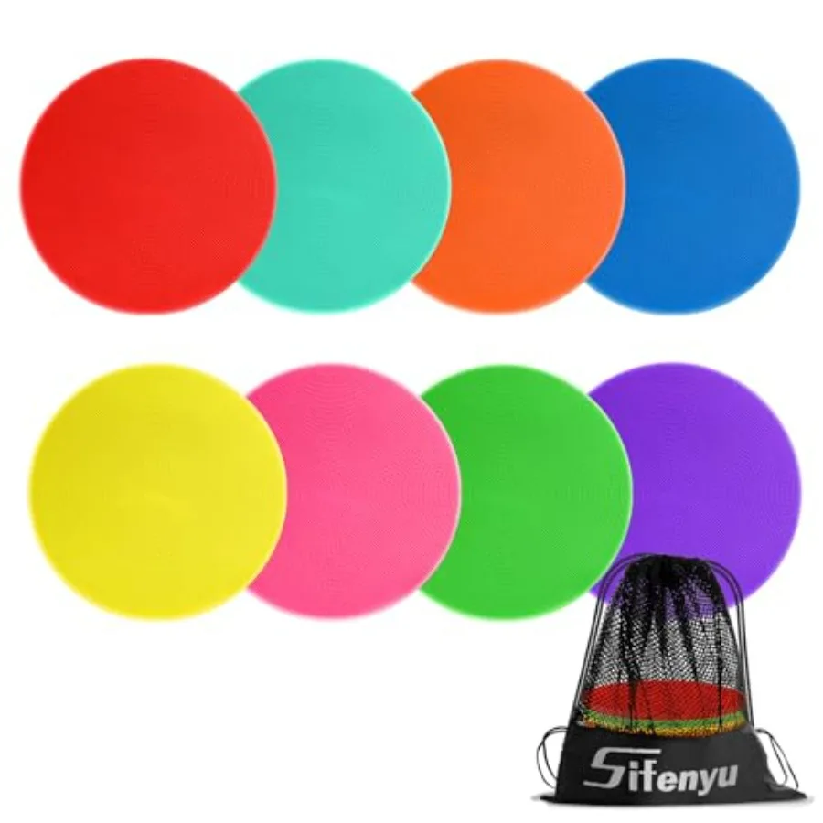 Poly Spot Markers Rubber Floor Dots 9 inch 8/16/24 Pcs Flat Cones Non-Slip Agility Markers Poly Spots for Gym Soccer Basketball
Poly Spot Markers Rubber Floor Dots 9 inch 8/16/24 Pcs Flat Cones Non-Slip Agility Markers Poly Spots for Gym Soccer Basketball